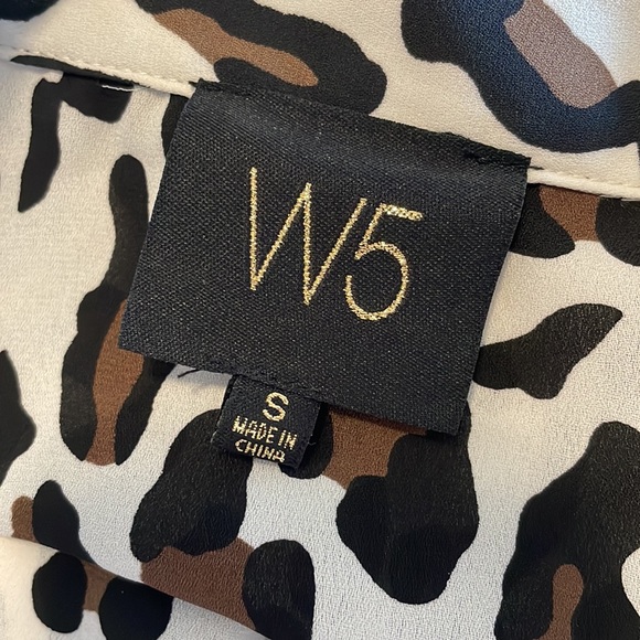 W5 (Anthro) Leopard Print Blouse - Picture 5 of 6